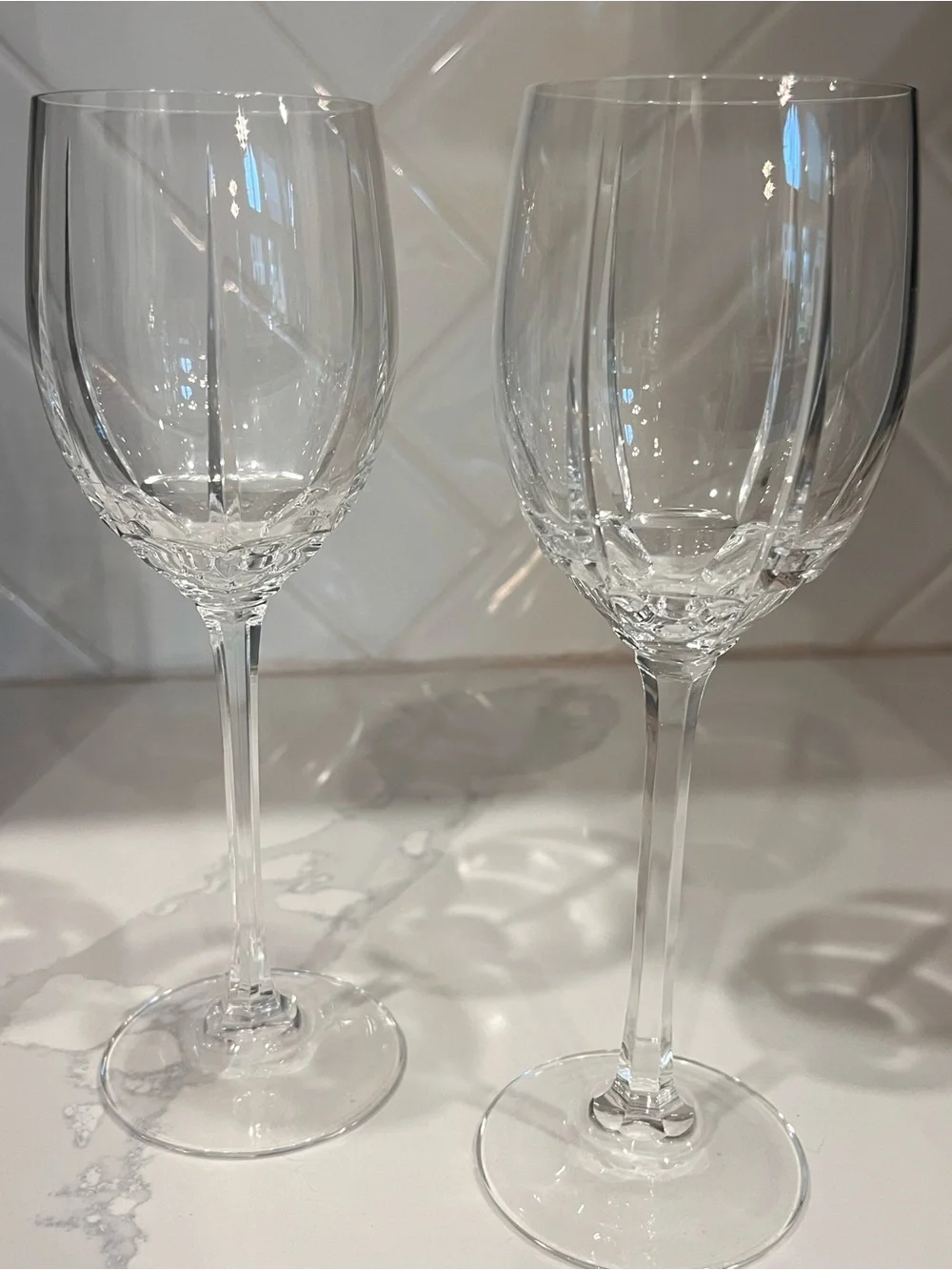 Set Of 2 Wine Goblet Cristal- Durand D'Arques Alicia Pattern 8 1/4